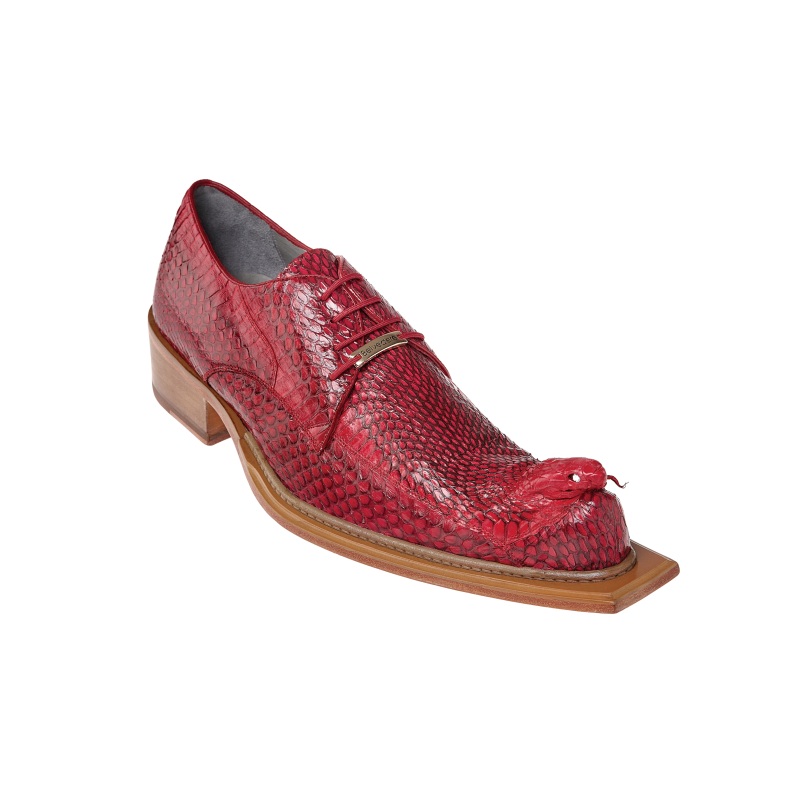 Belvedere Cobra Lace Up Shoes Red Image