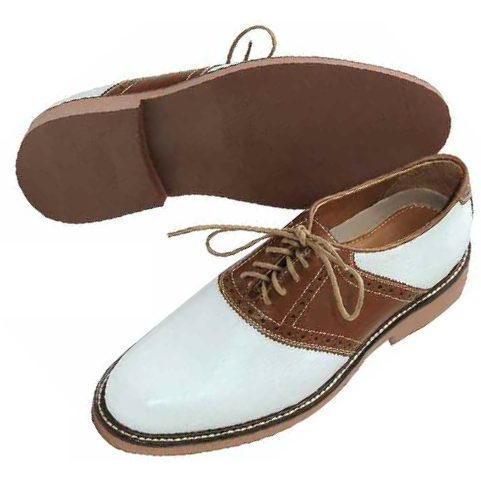 David Spencer Saddle Oxfords White/Tan Image