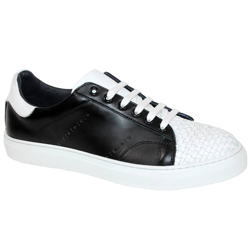 Duca by Matiste Sorrento Calfskin Sneakers White / Black Image