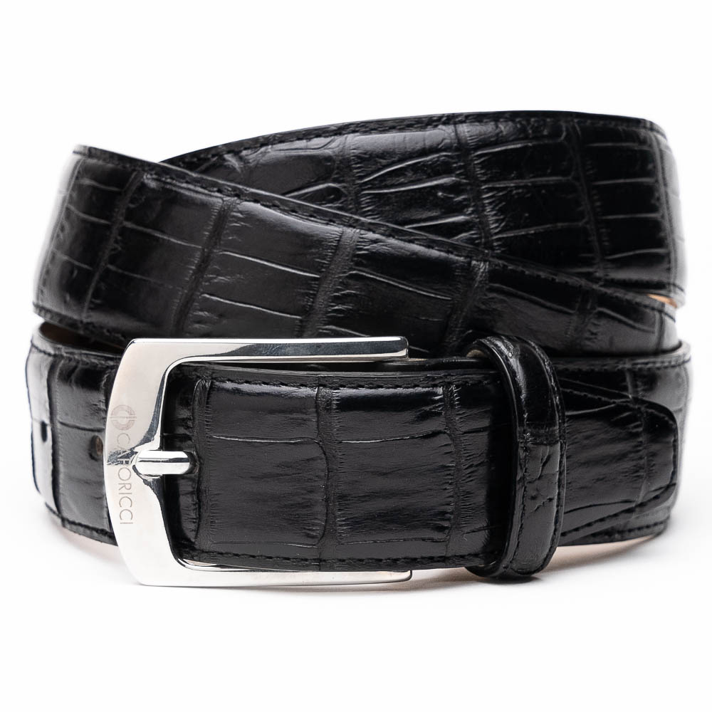 Caporicci Genuine Alligator Belt Black Image