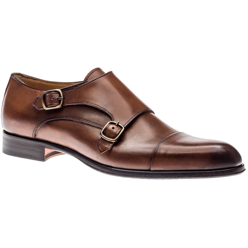Twee graden Groenteboer Middeleeuws Jose Real T617 Monk Strap Shoes Cognac | MensDesignerShoe.com