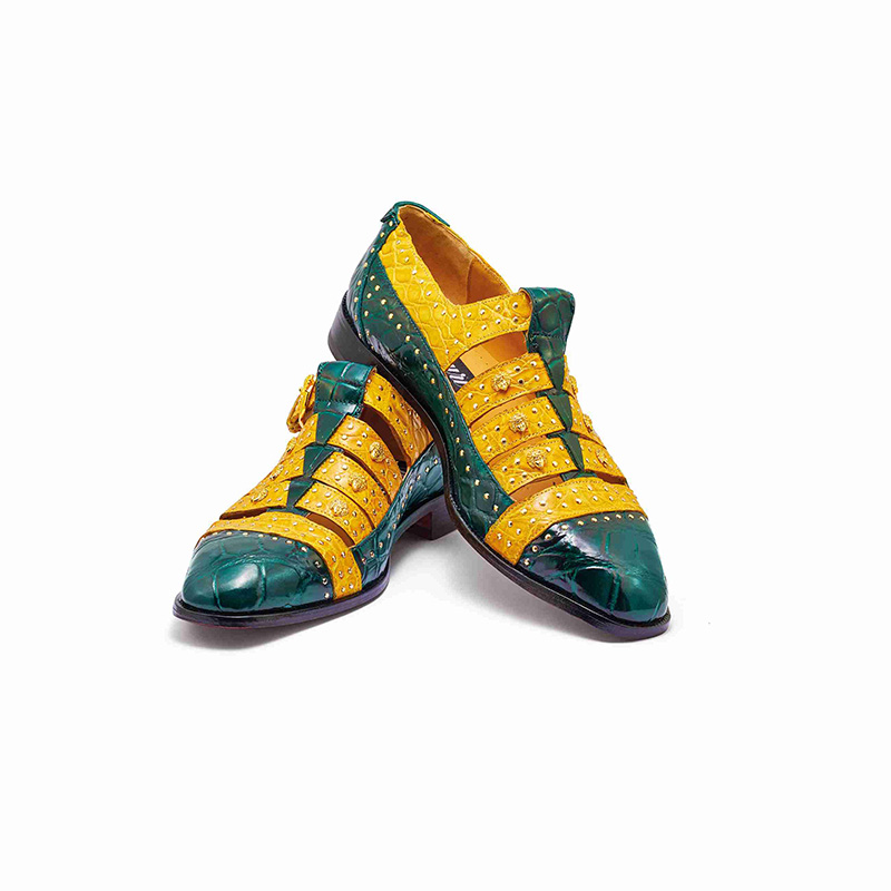 Mauri Men's Exotic-Skin Alligator Sandals