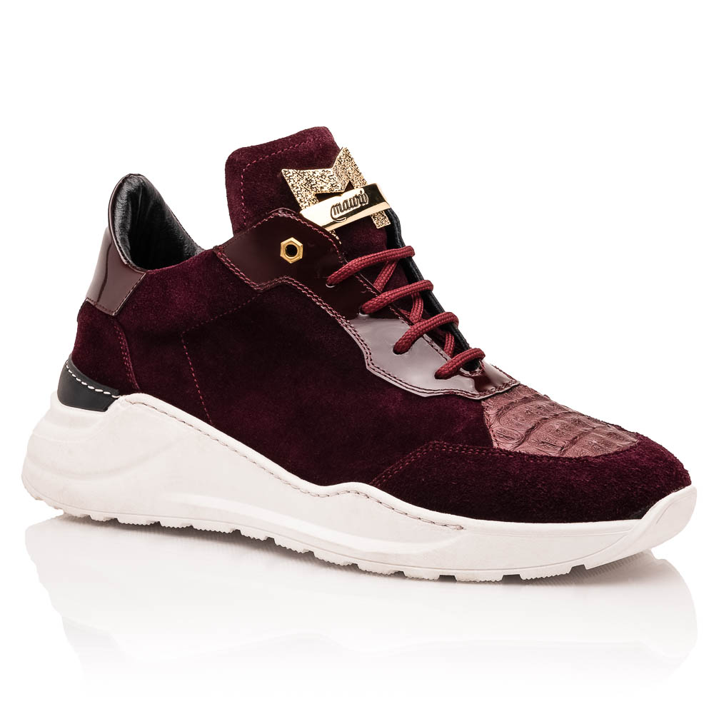 Mauri 8492 Hornback / Suede / Patent Sneakers Ruby Red Image