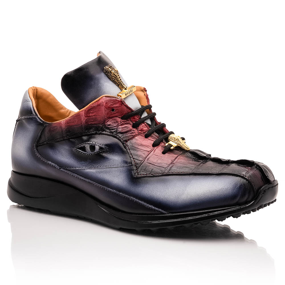 Mauri 8596/4 Hornback / Nappa Sneakers Acre Raindrops & Ruby Red Dirty Black Image