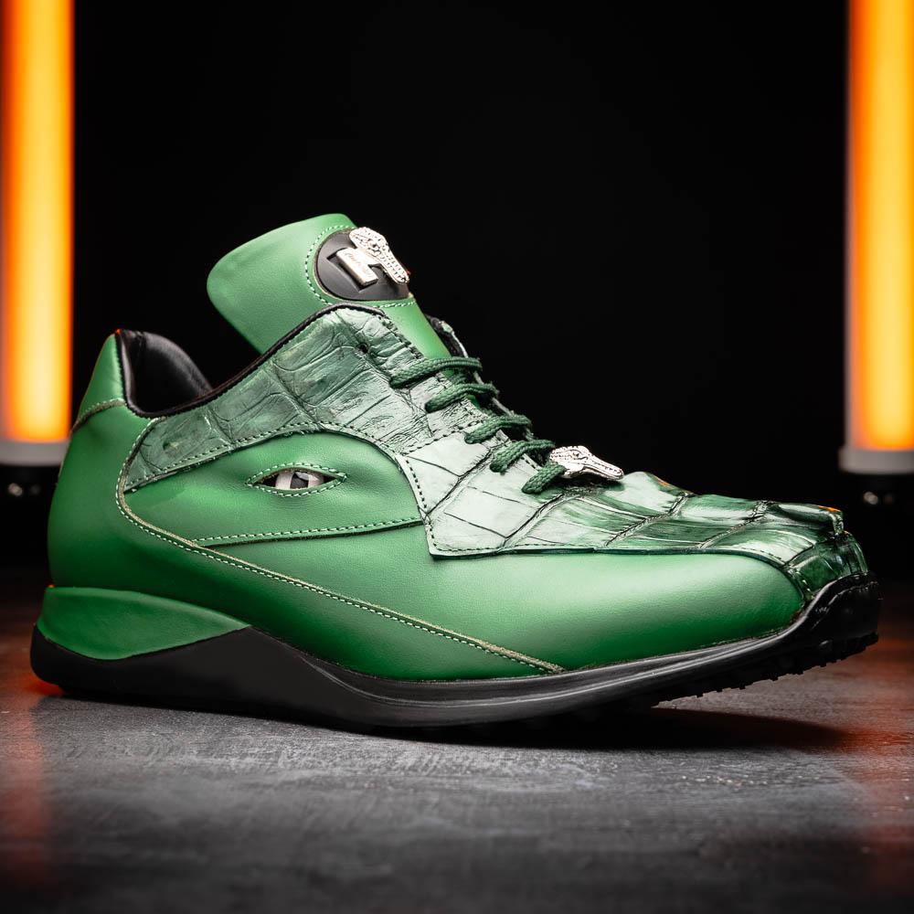 Mauri 8596 4 Hornback Nappa Sneakers Hunter Green Special Order