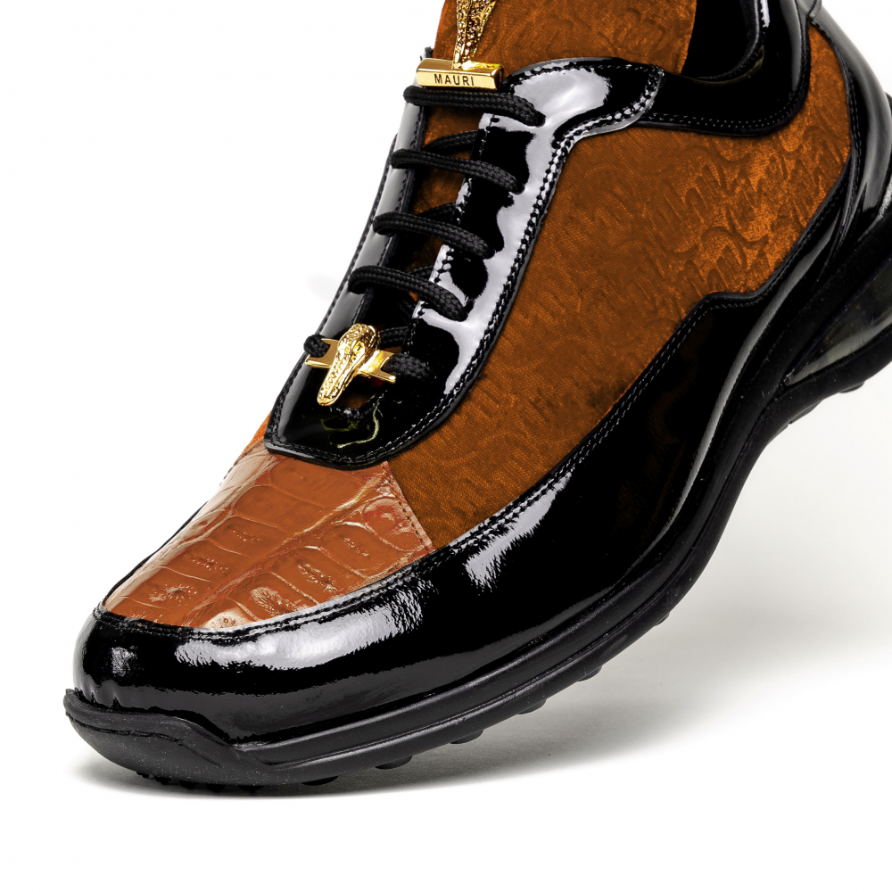 Mauri Bubble 8900/8 Patent Croc & Velvet Sneakers Black / Mustard ...