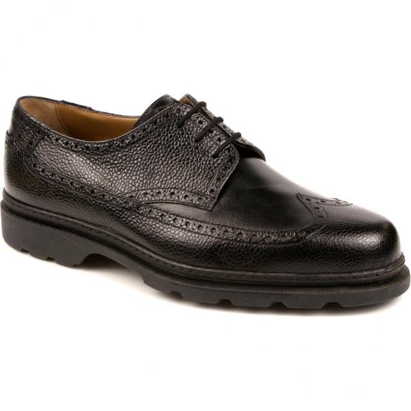 Michael Toschi G2 Wing Tip Golf Shoes Black/Black | MensDesignerShoe.com