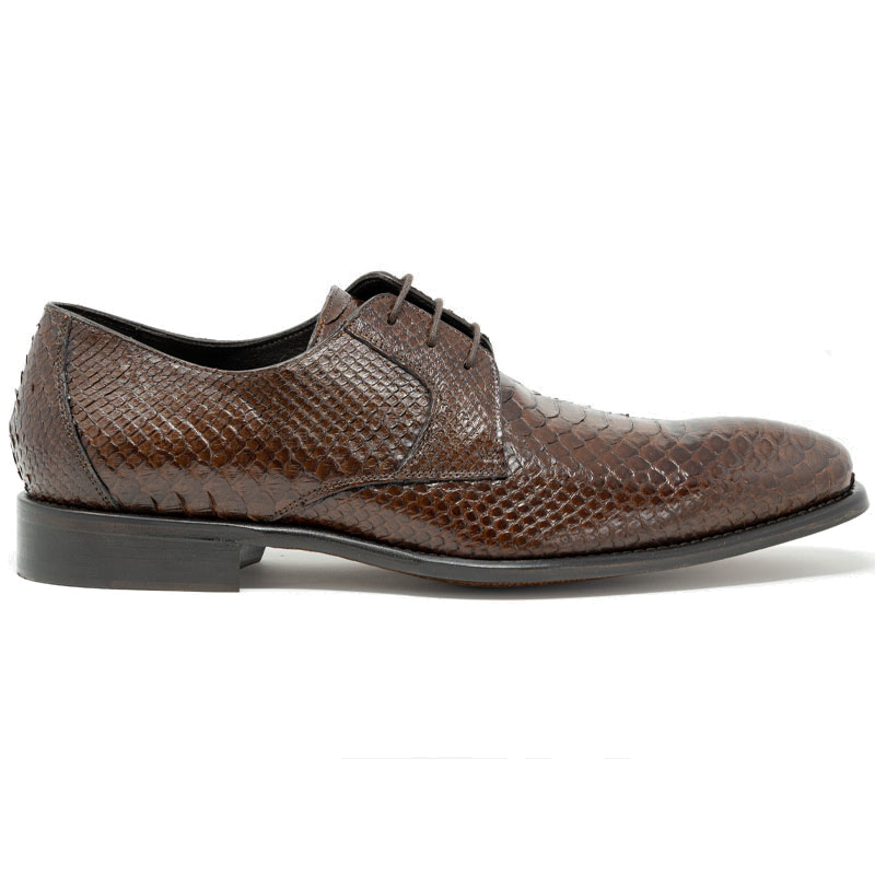 Calzoleria Toscana Z624 Python Shoes Brown | MensDesignerShoe.com