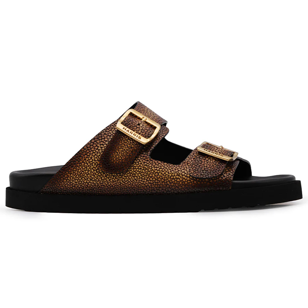 Harris Firenze 1913 Embossed Stingray Sandals Brown Image