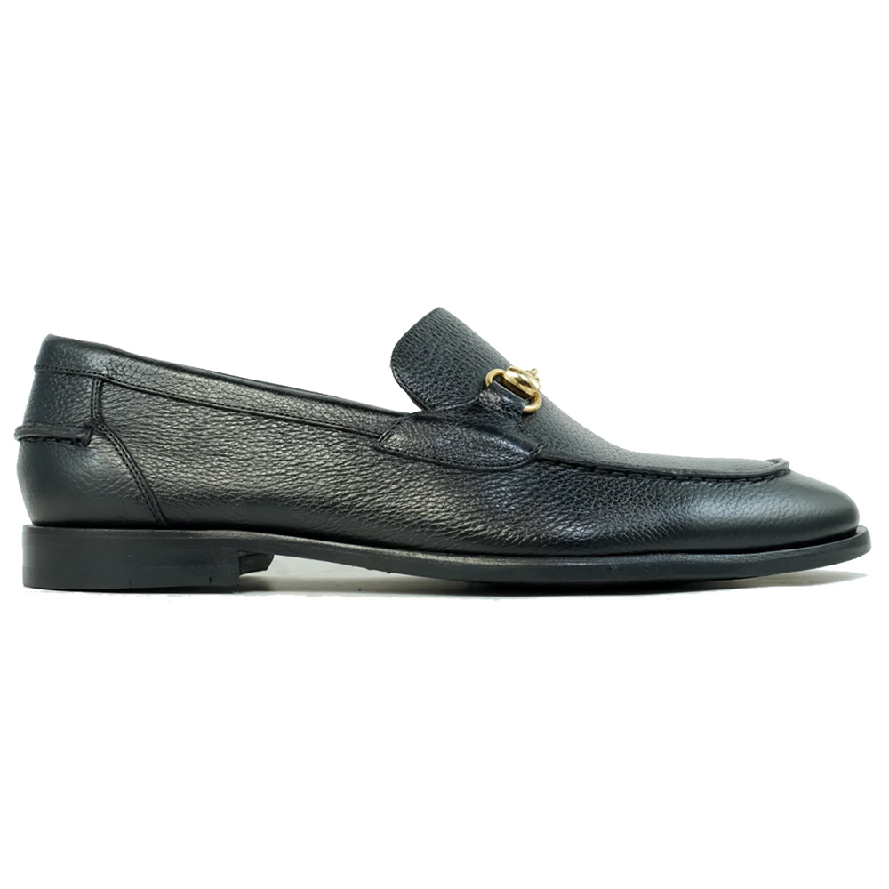 Alan Payne Miami Pebble Grain Bit Loafers Black Image