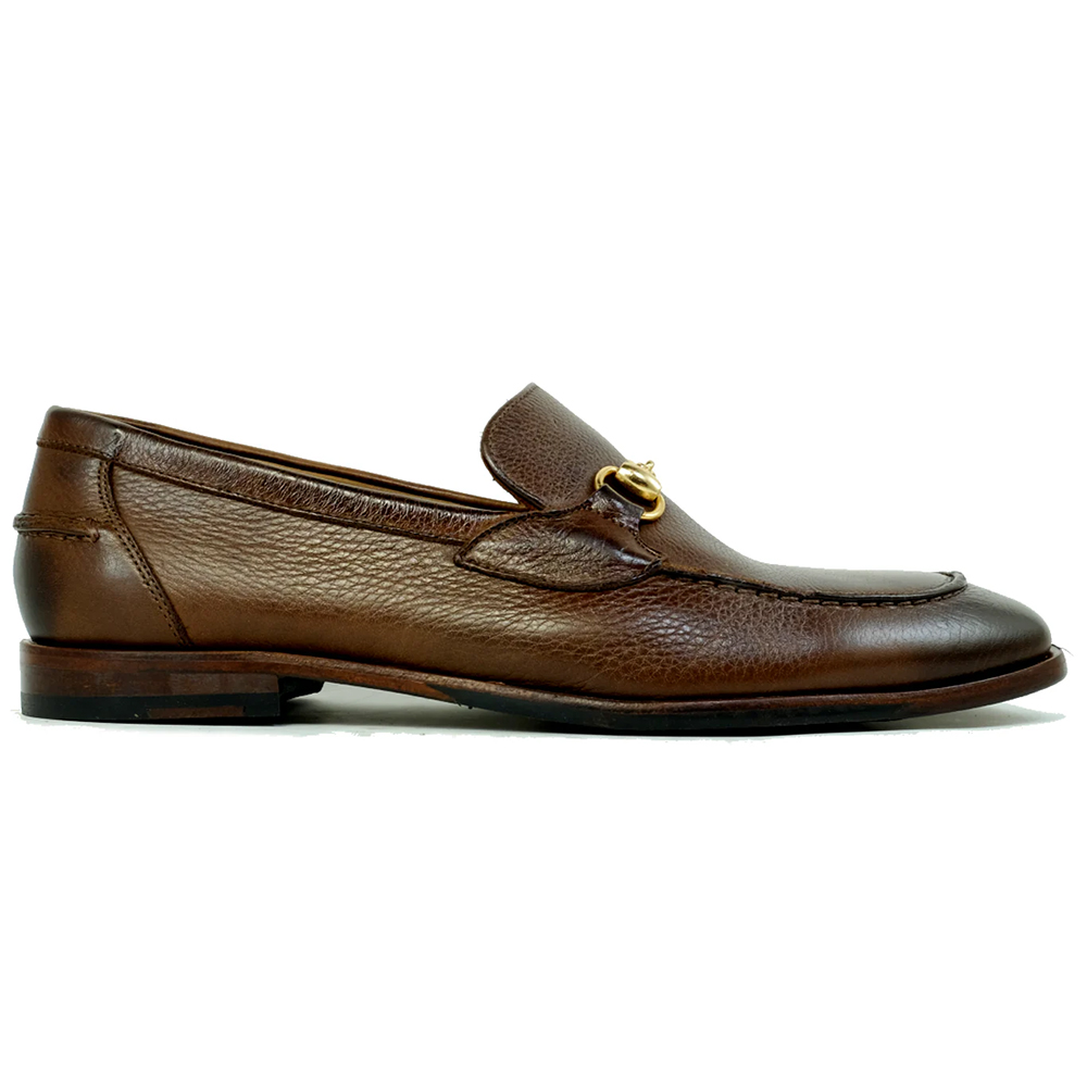 Alan Payne Miami Pebble Grain Bit Loafers Brown Image