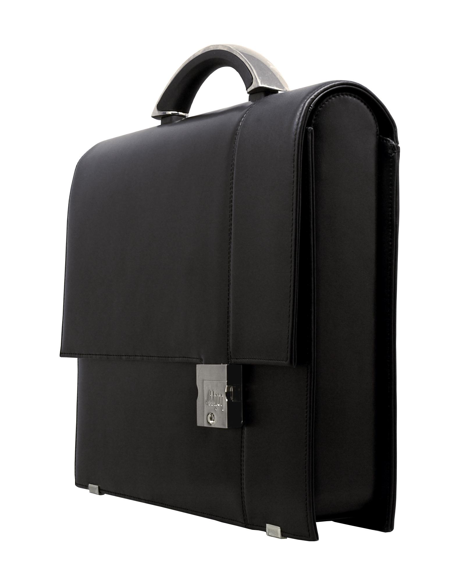 Aaron Irvin Large Flap-Over Briefcase - MensDesignerShoe.com