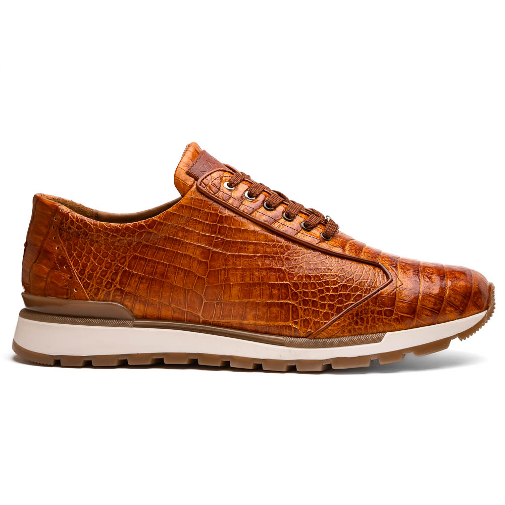 Marco Di Milano Alonzo Caiman Crocodile Sneakers Cognac Image