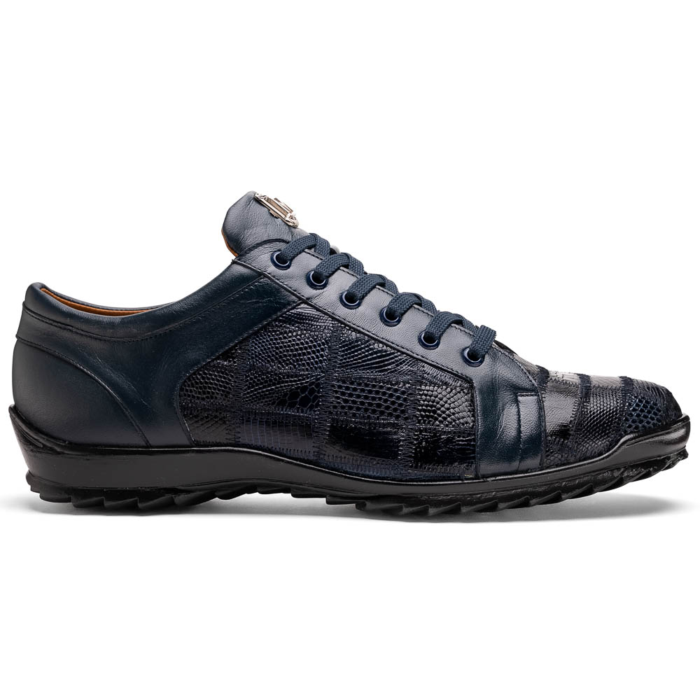 Marco Di Milano Bari Lizard Patchwork Sneakers Navy Image