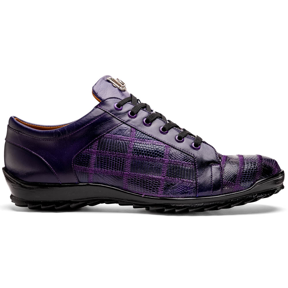 Marco Di Milano Bari Lizard Patchwork Sneakers Purple Image