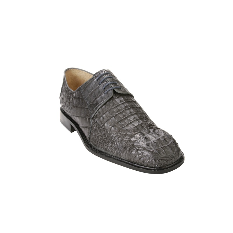 Belvedere Coppola Caiman Lace Up Shoes Gray | MensDesignerShoe.com