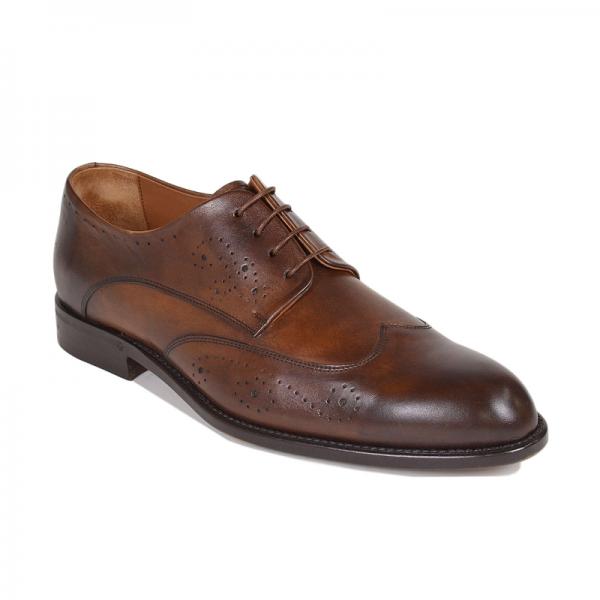 Bruno Magli Collezione Franco Blake Welted Wingtip Shoes Cognac ...