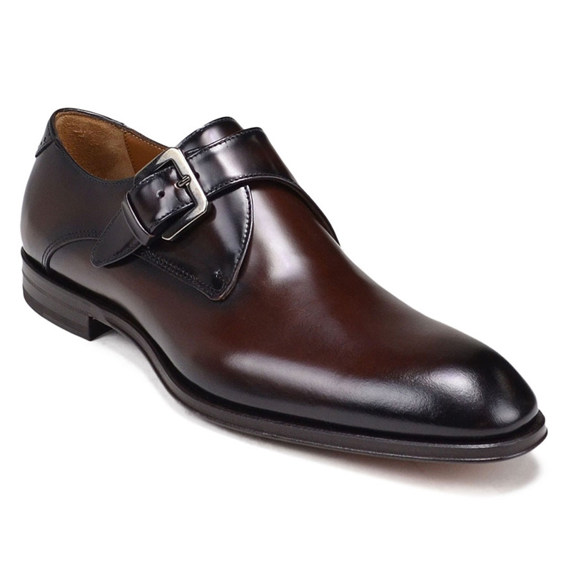 Bruno Magli Lucio Monk Strap Shoes Dark Brown | MensDesignerShoe.com