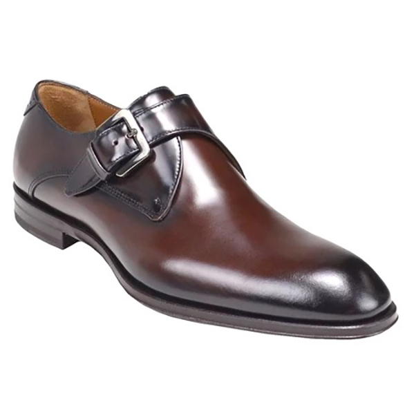Bruno Magli Lucio Monk Strap Shoes Dark Brown | MensDesignerShoe.com