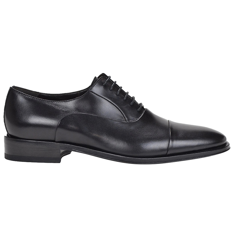Bruno Magli Maioco Nappa Cap Toe Shoes Black | MensDesignerShoe.com