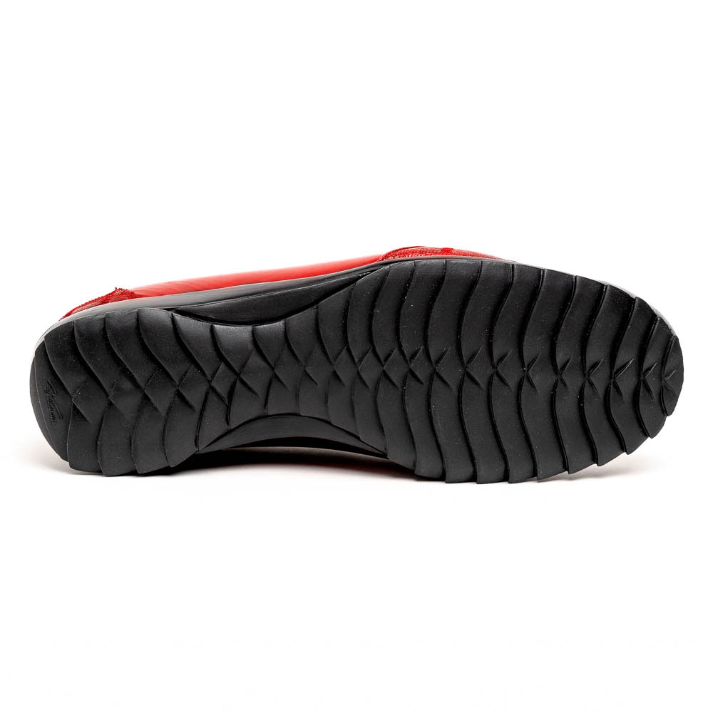 Los Altos Ostrich Sneakers Red | MensDesignerShoe.com