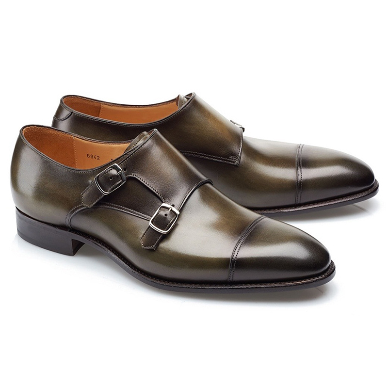 Carlos Santos Andrew 6942 Double Monk Strap Shoes Bosco ...