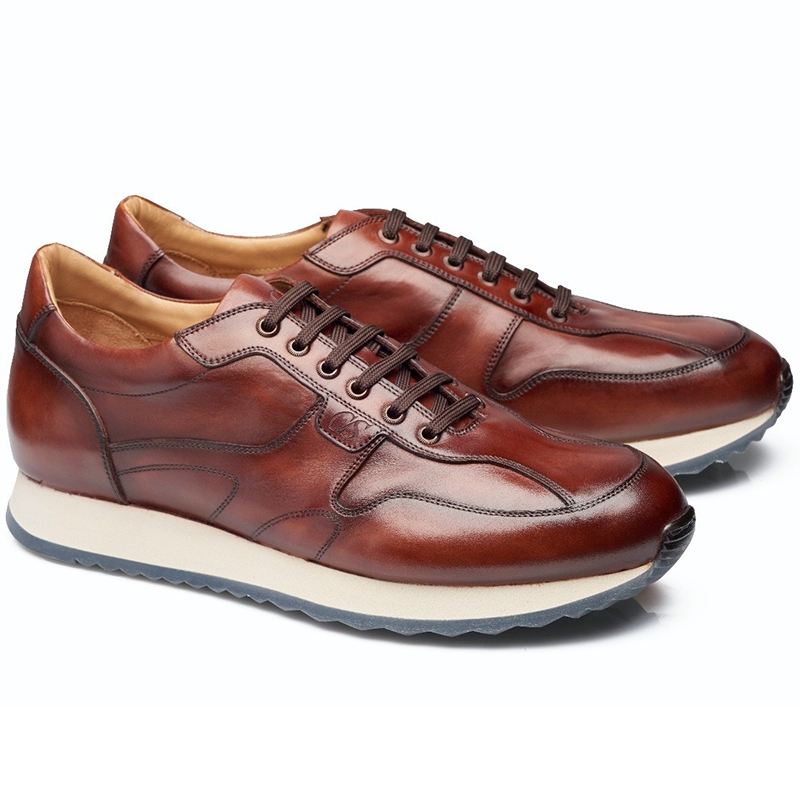 Carlos Santos Damien 8894 Leather Sneakers Wine Shadow ...