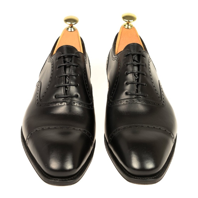 Carmina Cap Toe Oxfords 80105 Simpson Black | MensDesignerShoe.com