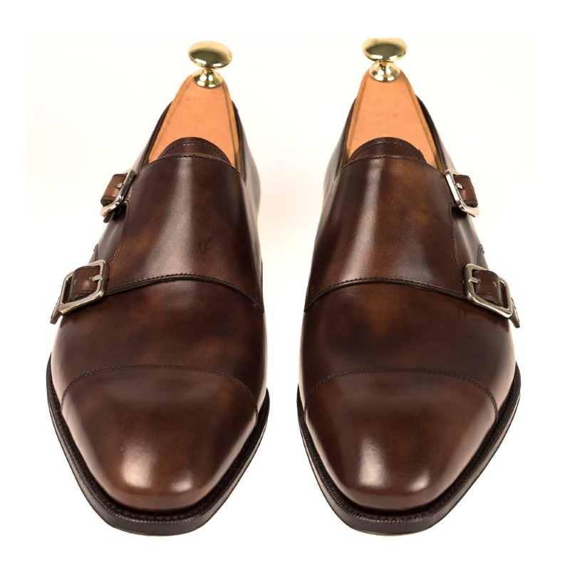 Carmina Double Monk Strap 10003 Simpson Brown | MensDesignerShoe.com