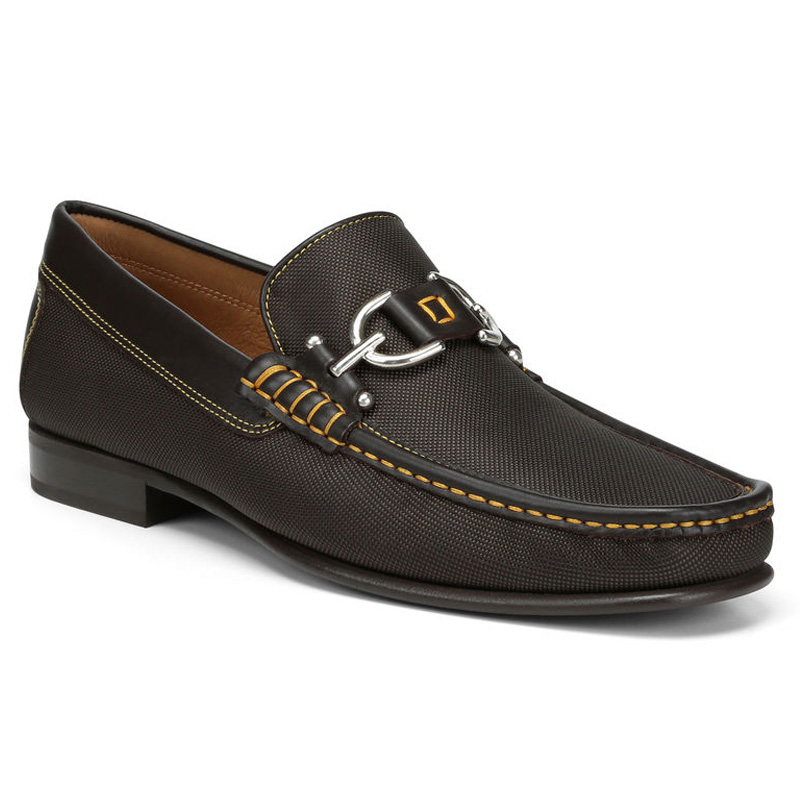 Donald Pliner Dacio Nylon Loafer Shoe Chocolate | MensDesignerShoe.com
