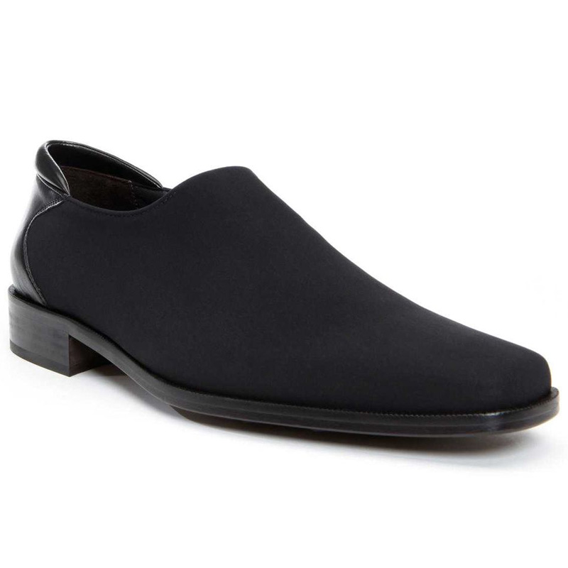Donald Pliner Rex Crepe Elastic Loafer Shoe Black | MensDesignerShoe.com