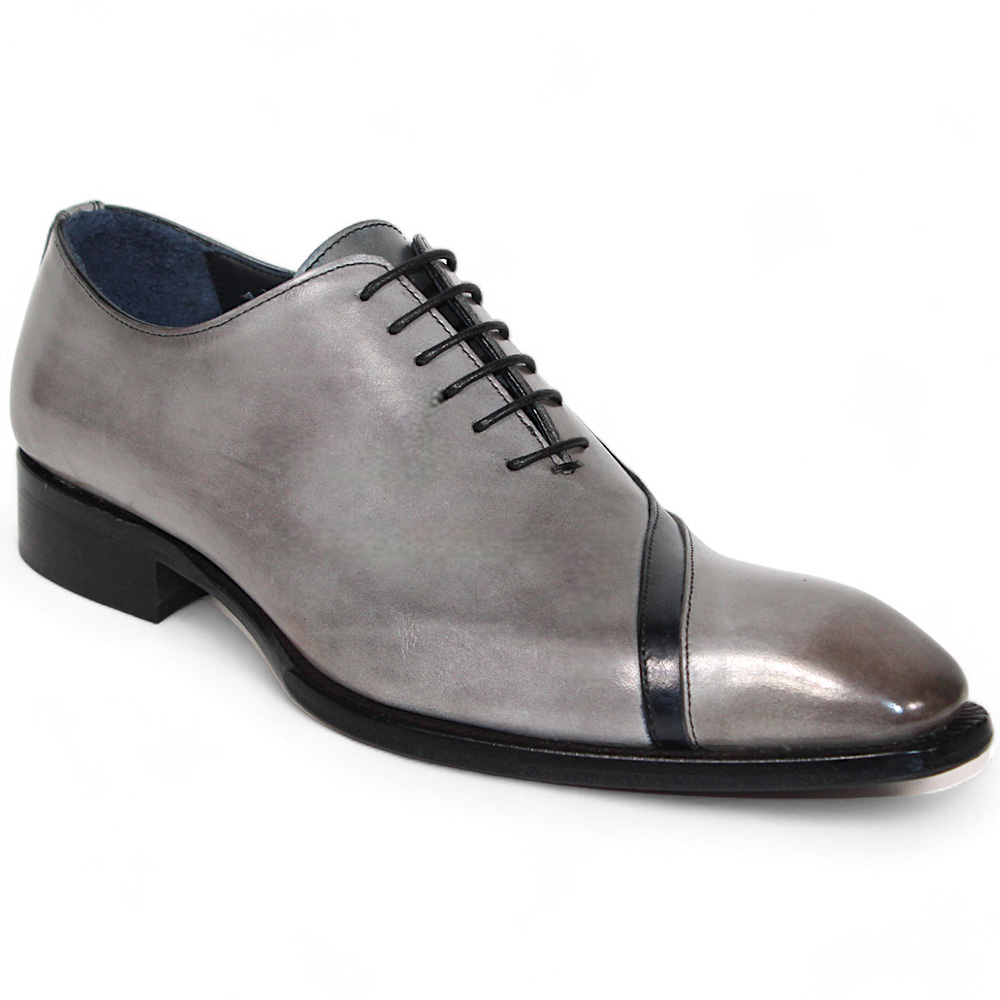 Duca by Matiste Torre Calfskin Shoes Light Grey / Black Image