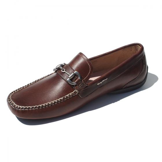 Alan Payne Bernardo Calfskin Bit Driving Shoes Brown | MensDesignerShoe.com