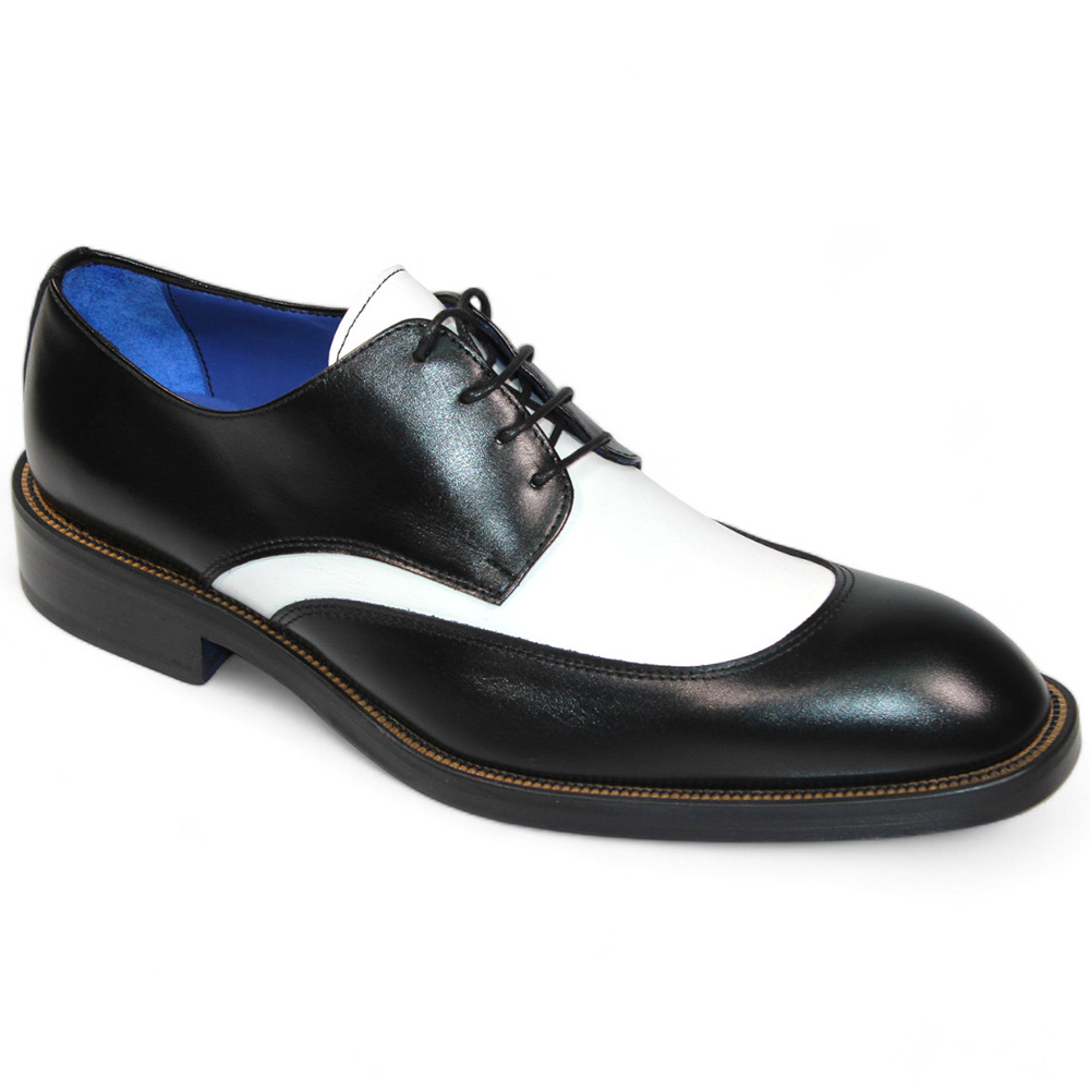 Emilio Franco Cosimo Calfskin Shoes Black / White Image