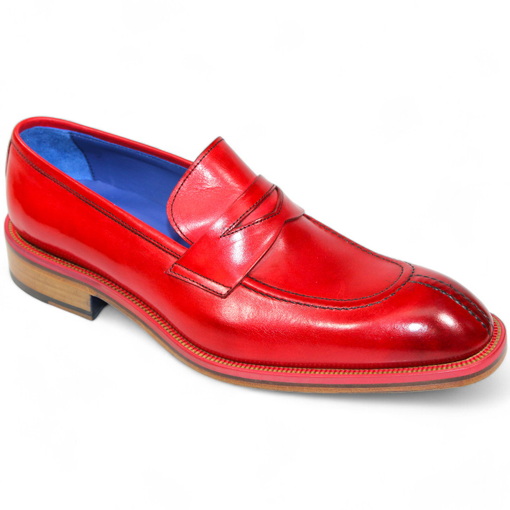 Emilio Franco Mirko Calfskin Loafers Red Image