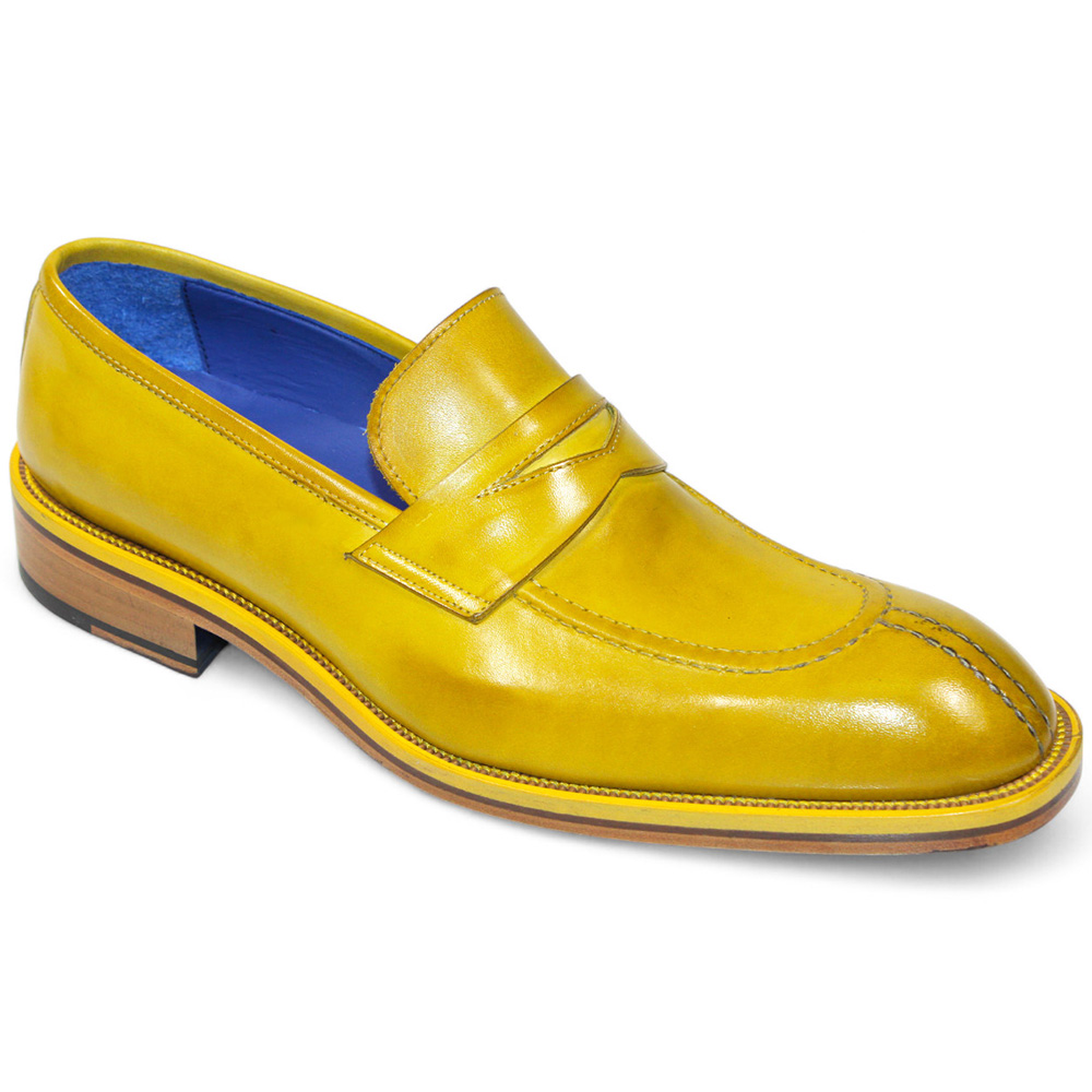 Emilio Franco Mirko Calfskin Loafers Yellow Image