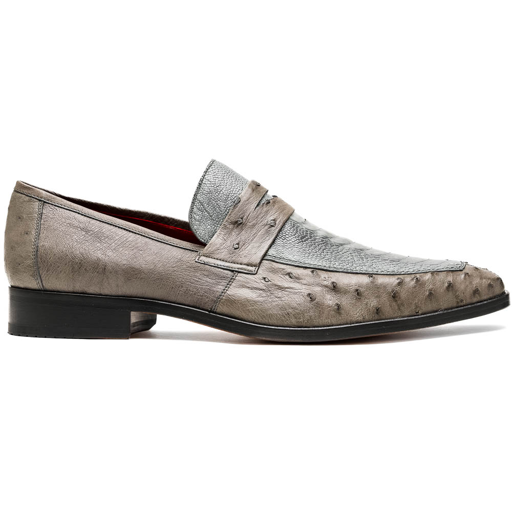 Marco Di Milano Fangio Ostrich Penny Loafer Serpentine Grey Image