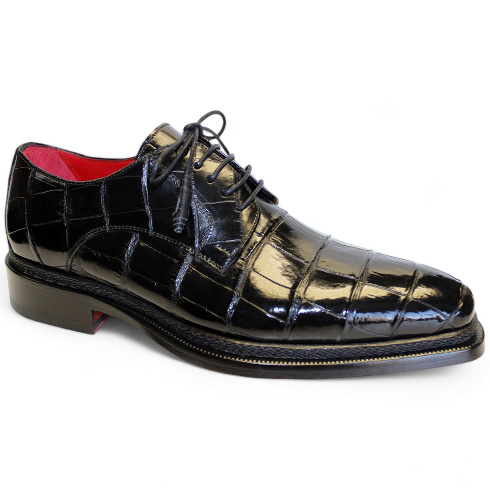 Fennix Gabriele Genuine Alligator Shoes Black Image