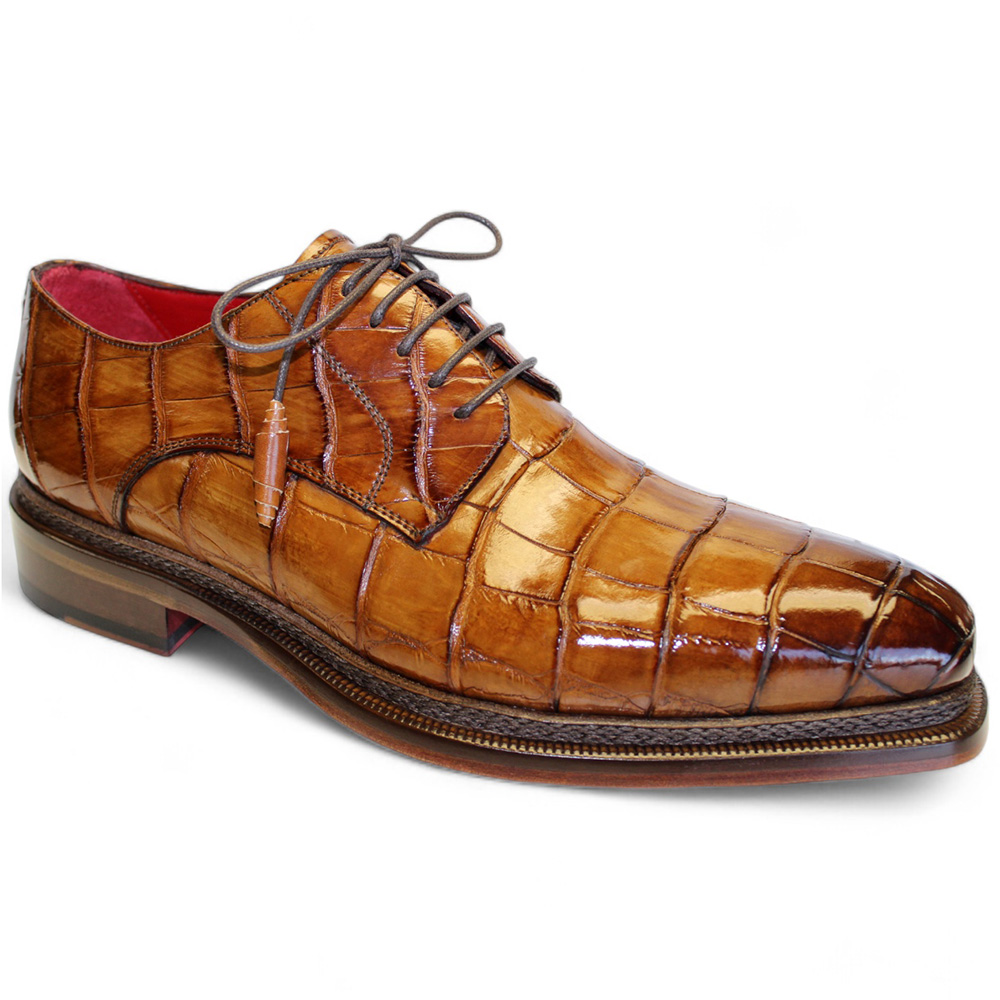 Fennix Gabriele Genuine Alligator Shoes Cognac Image