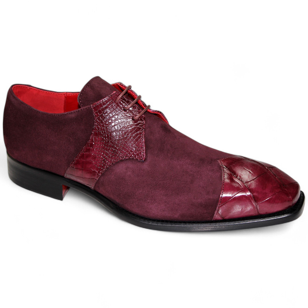 Fennix Landon Genuine Alligator/ Suede Shoes Burgundy Image