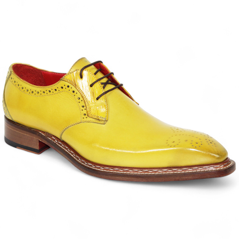 Fennix Tyler Calfskin / Genuine Alligator Shoes Yellow Image