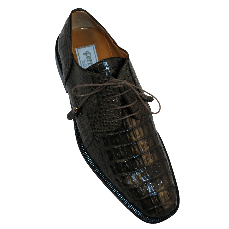 Ferrini F226 Hornback Alligator Derby Shoes | MensDesignerShoe.com