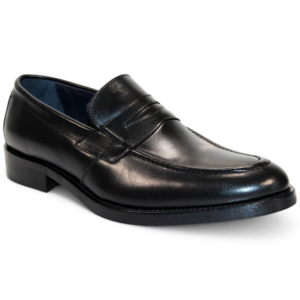 Firmani Mark Genuine Leather Loafers Black Image