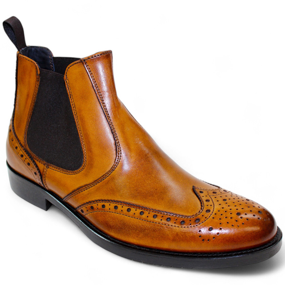 Firmani Michael Genuine Leather Boots Cognac Image