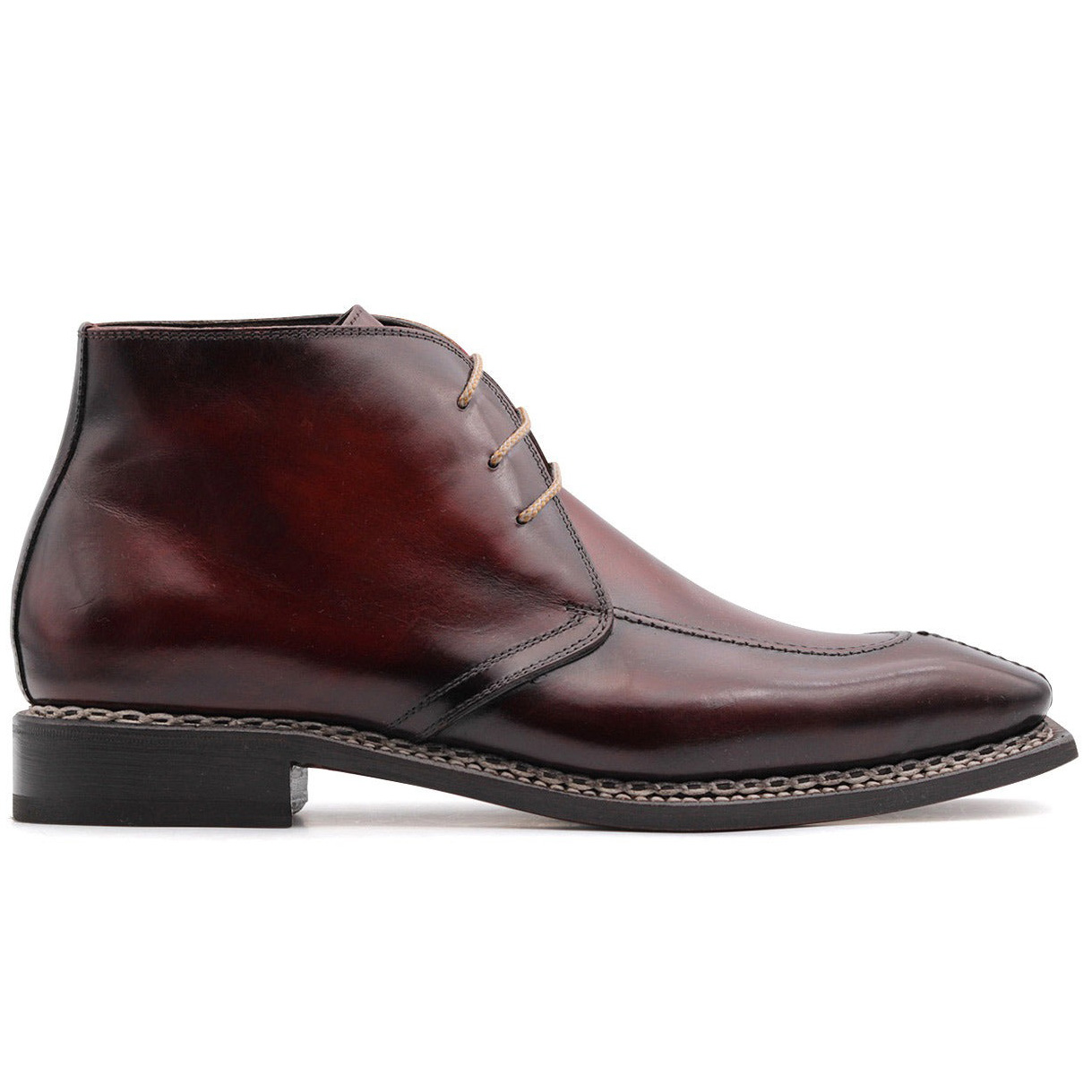 Harris Firenze 1913 Calfskin Leather Chelsea Boots Red Image