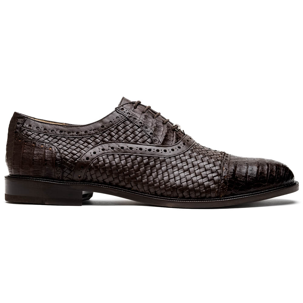 Marco Di Milano Jhon Woven Caiman Crocodile Oxford Brown Image