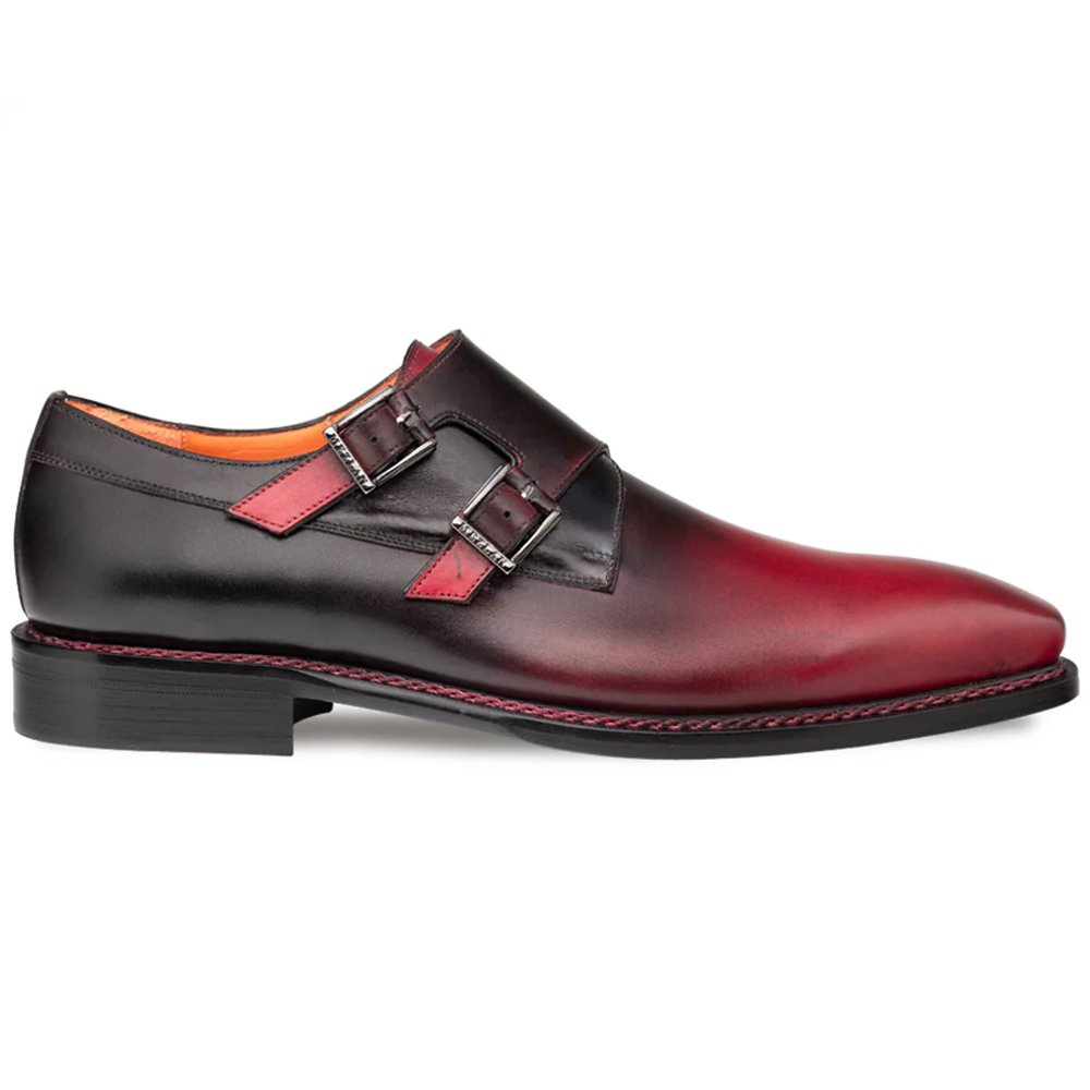 Mezlan Pintor Multi-Tone Double Monk Burgundy & Black (21244) Image