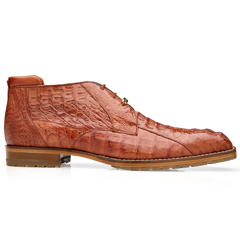 Belvedere Marcello Genuine Hornback Caiman Ankle Boots Cognac Image