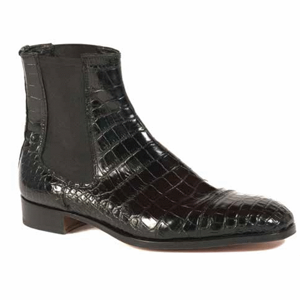 Mauri 4795 Alligator Boots Black | MensDesignerShoe.com