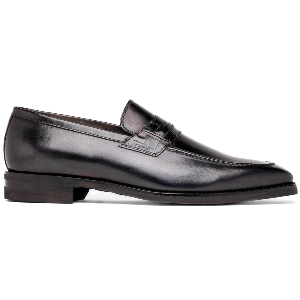 Zelli Meo Hand Burnished Loafers Black (15-703-BLK) Image